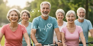 Active seniors exercising, representing proactive cardiovascular health management