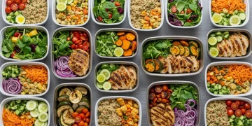 Batch Cooking for Health: 5 Recipes for Nutritious Meals Colorful batch cooked meals in containers for healthy weekly eating