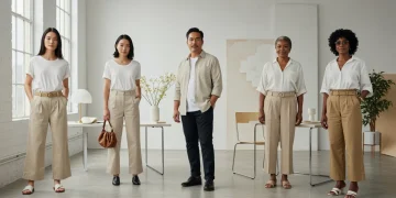 Capsule Wardrobe Strategies: Save $400 Annually on Style People demonstrating versatile outfits from their capsule wardrobes, highlighting minimalist style and financial benefits.