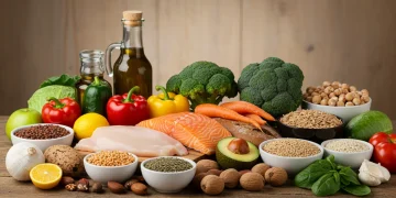 2025 Dietary Guidelines for Americans: 7 Key Nutrition Shifts Colorful healthy food spread on a table, representing the 2025 Dietary Guidelines