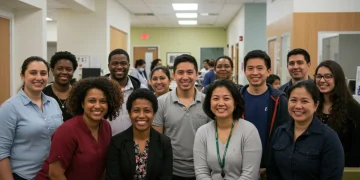 Addressing Health Disparities in 2025: New Initiatives Diverse community engaging at a modern health center for equitable care