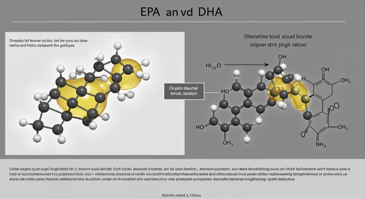 Infographic explaining EPA and DHA molecular structures and functions