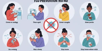 CDC Flu Guidelines 2025: Optimal Health for Americans Infographic depicting effective flu prevention strategies
