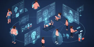 Preventative Medicine's Future: Innovations & Policy by 2025 Futuristic healthcare ecosystem with digital health tools and personalized wellness