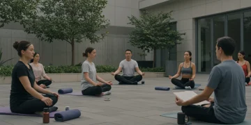 Expert Insights: Managing Stress Post-Pandemic in 2025 Diverse individuals practicing mindfulness and relaxation techniques outdoors, symbolizing effective stress management strategies for a post-pandemic world.