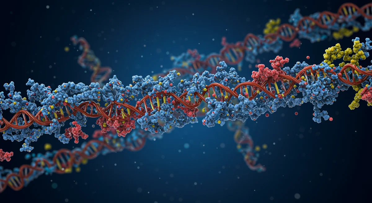 Detailed illustration of mRNA vaccine technology in action.