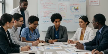 Healthcare professionals discussing 2025 opioid crisis strategies