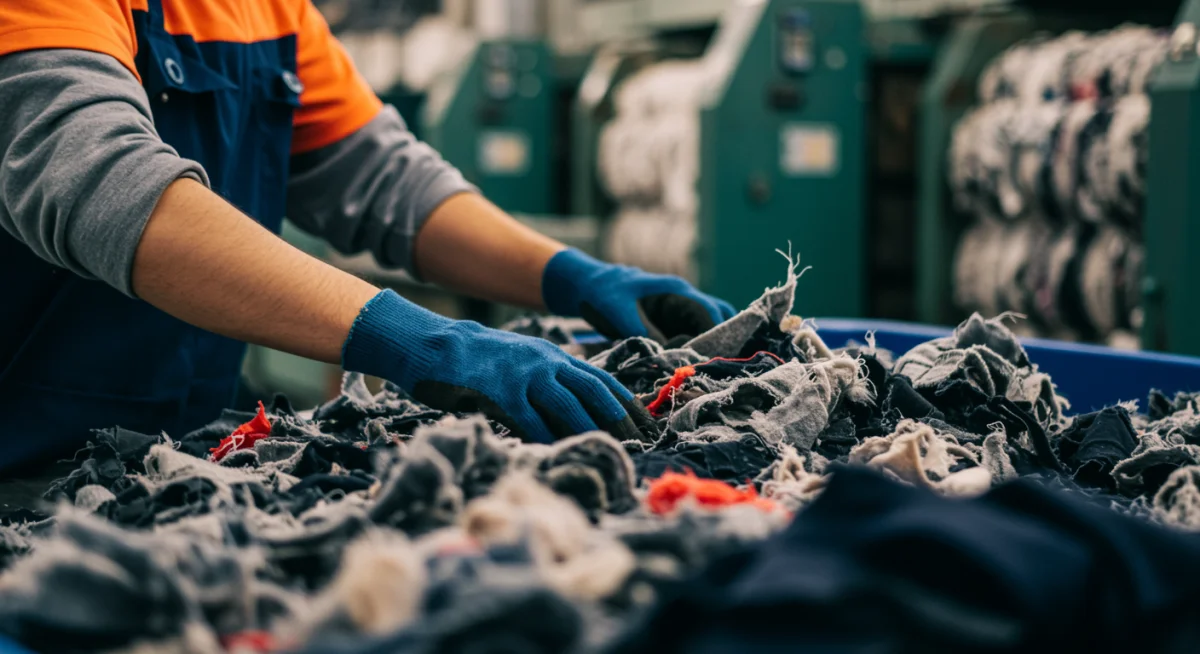 Textile recycling process for waste reduction