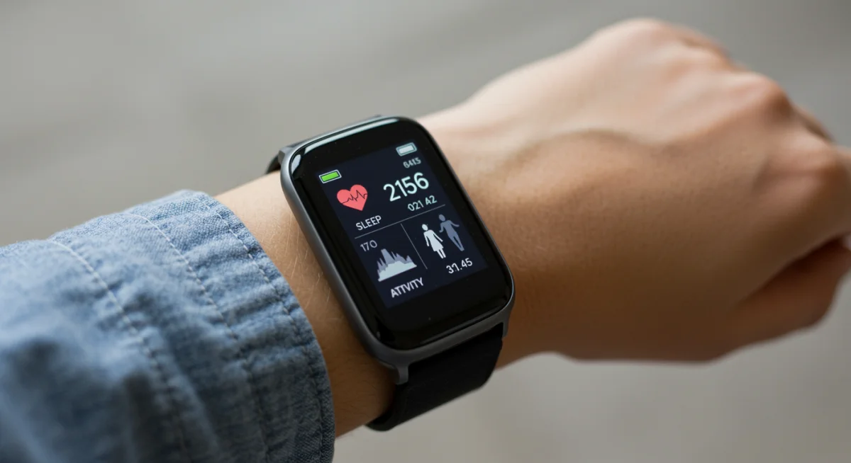 Wearable device monitoring personal health metrics in real time