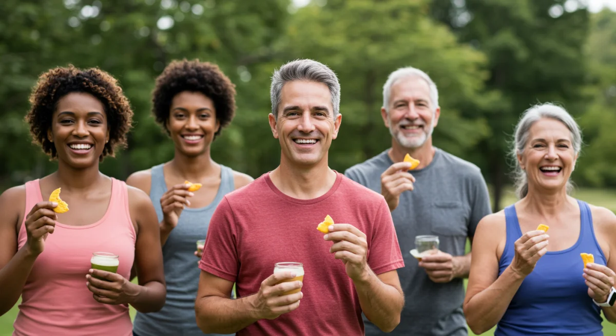 Diverse U.S. adults enjoying healthy lifestyles after successful weight loss, representing positive outcomes.