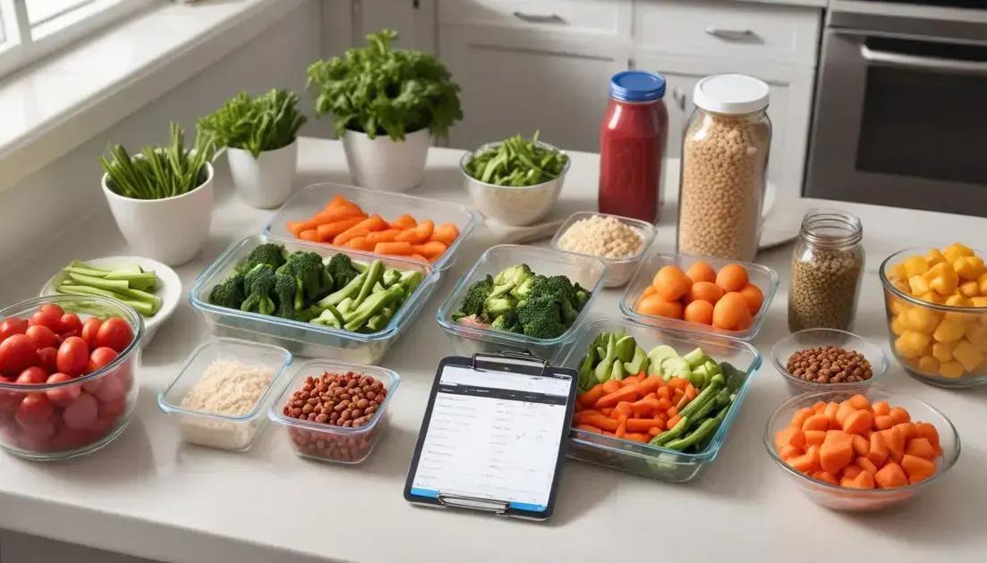 Portion guidance, tracking strategies and a sample weekly menu